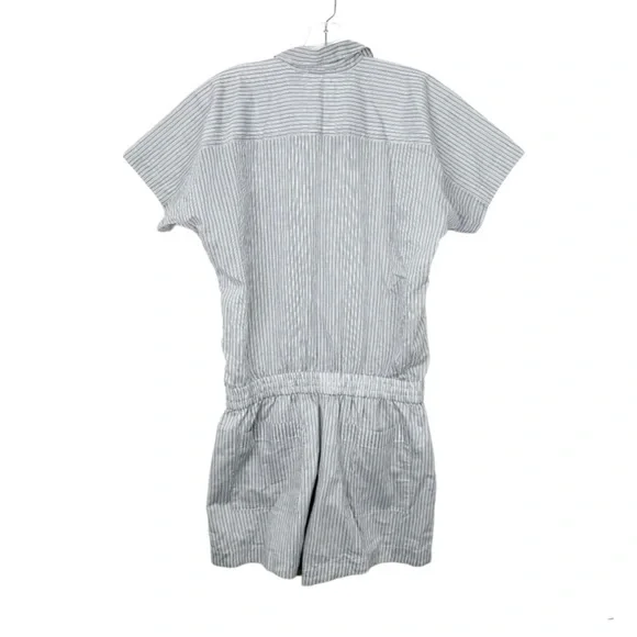 JAMES PERSE | White and Blue in Vintage Striped Romper Sz. 2 or a Medium - Picture 3 of 3